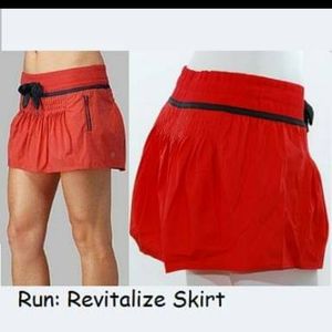 Lululemon run Revitalise skort orange & grey